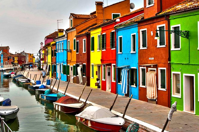 Afternoon Lagoon Tour Murano, Burano, and Torcello - Burano in color: leaning tower photos and lace shopping time