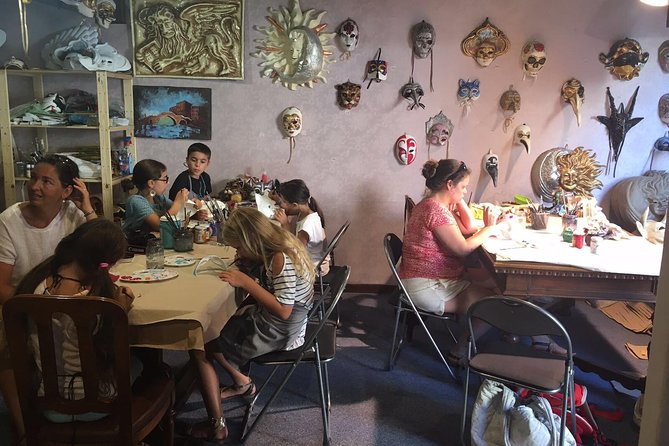 Mask Workshop - Paint Your Own Venetian Mask in Venice, Italy - Family-friendly craft break (with room for adults too)